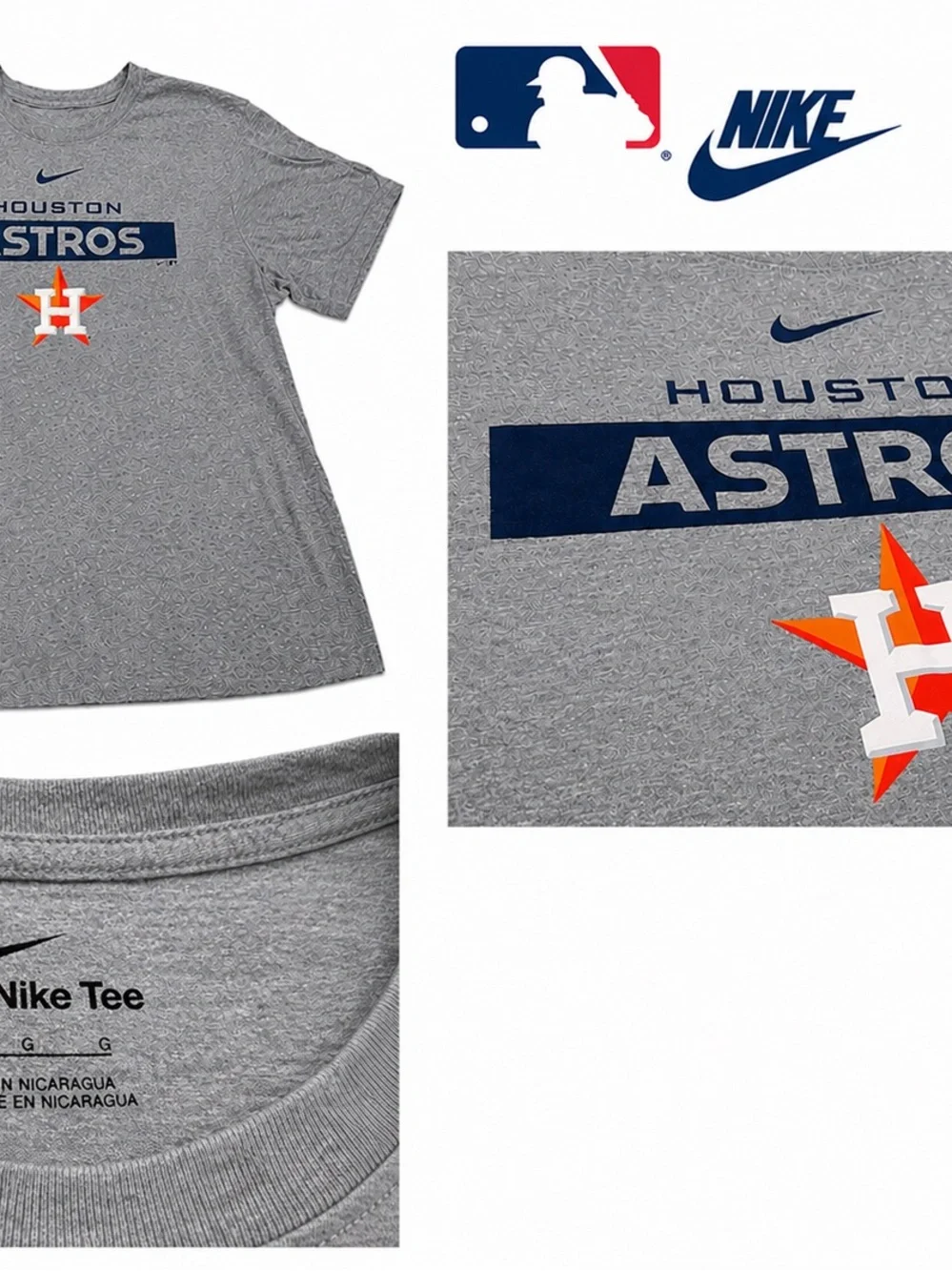 Nike Houston Astros Gray Logo T-Shirt